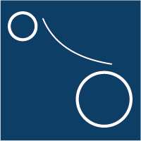 Graphic of circles on a dark blue background