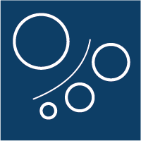 E&D Activities Graphic of circles on a dark blue background