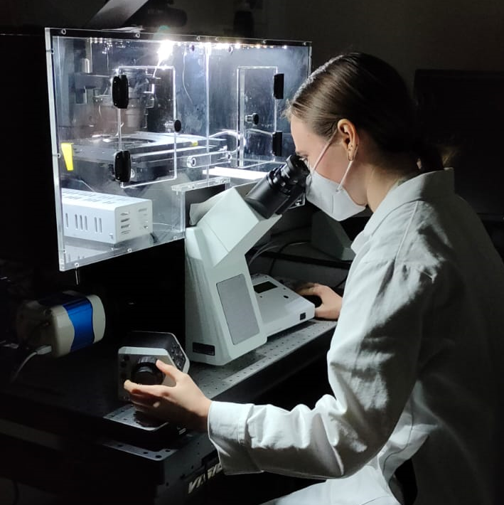 Photo of a postgraduate student at the Department of Pharmacology